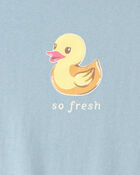 Girls Duck Graphic Tee - Blue, image 2 of 3 slides