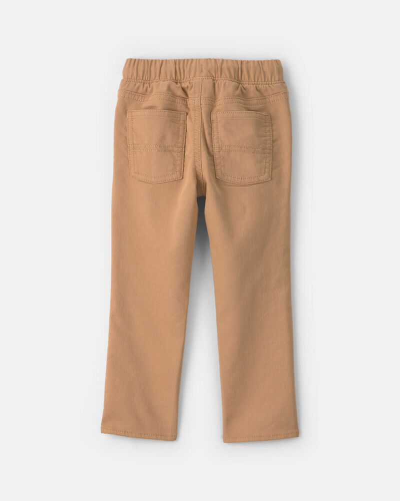 Toddler Boy Pull-On Pants - Khaki, image 2 of 4 slides