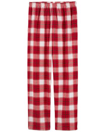 Pantalon de pyjama en molleton à motif écossais, 