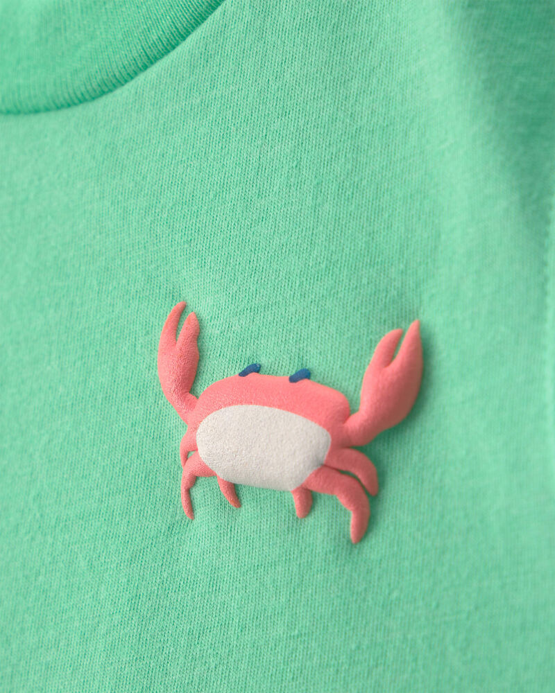 Baby Boy Crab Graphic Tee - Green, image 2 of 4 slides