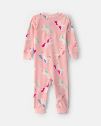 Toddler Girl 1-Piece Unicorn DreamPlush Snug Fit Pyjama - Pink, 