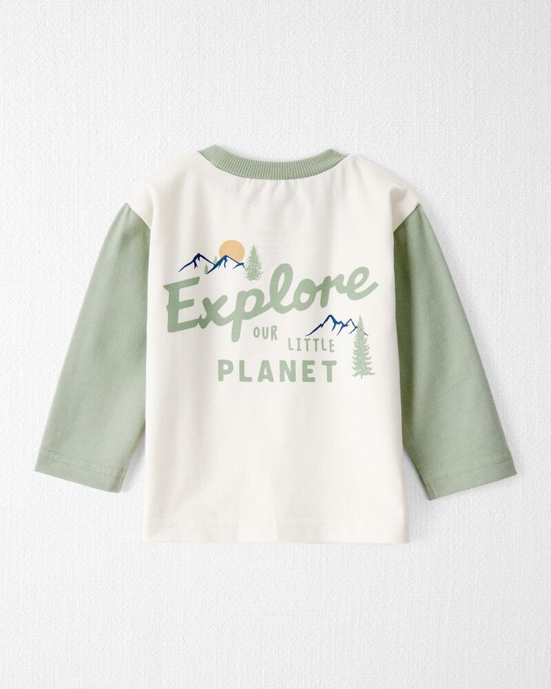 Baby Organic Cotton Let's Explore Long-Sleeve Tee, image 2 of 7 slides