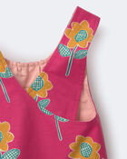 Toddler Girl Reversible Cross-Back Top in Floral Print - Hot Pink, image 8 of 8 slides