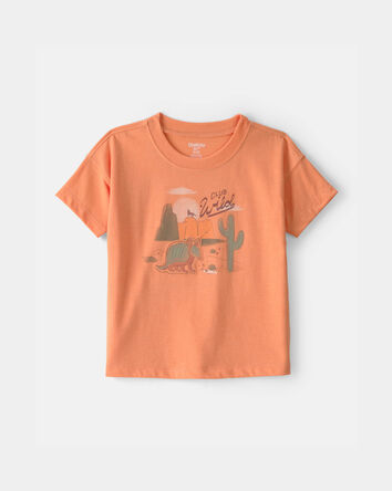 Tout-petit gar&ccedil;on - T-shirts &agrave; imprim&eacute; tatou &laquo;Club Wild&raquo; - Orange, 