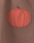 Baby Girl 3-Piece Thanksgiving Long-Sleeve Dress Set - Brown, image 4 of 6 slides