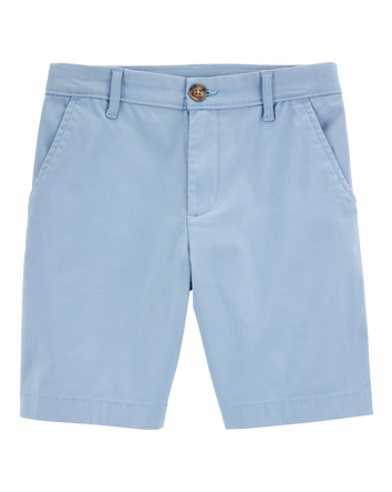 Kid Stretch Chino Shorts - Blue, 