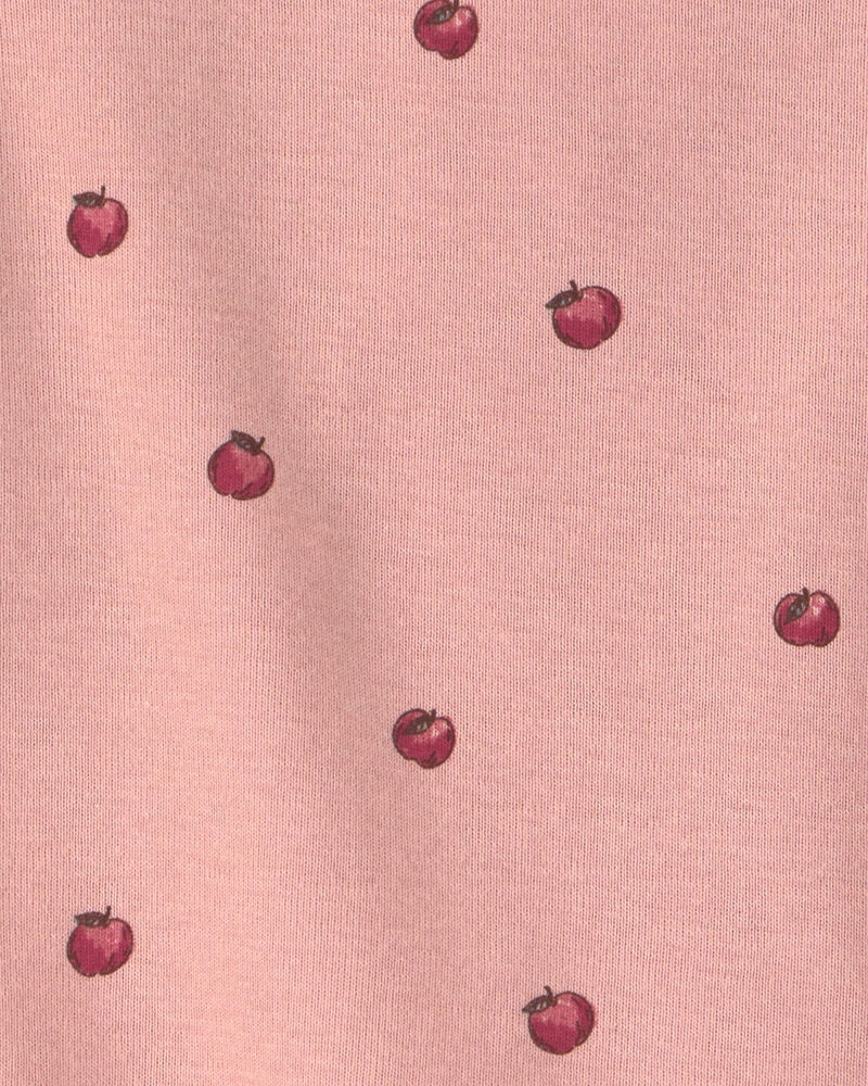 Baby Girl 2-Piece Organic Cotton Pajamas in Pink Apples, image 3 of 4 slides