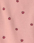 Baby Girl 2-Piece Organic Cotton Pajamas in Pink Apples, image 3 of 4 slides