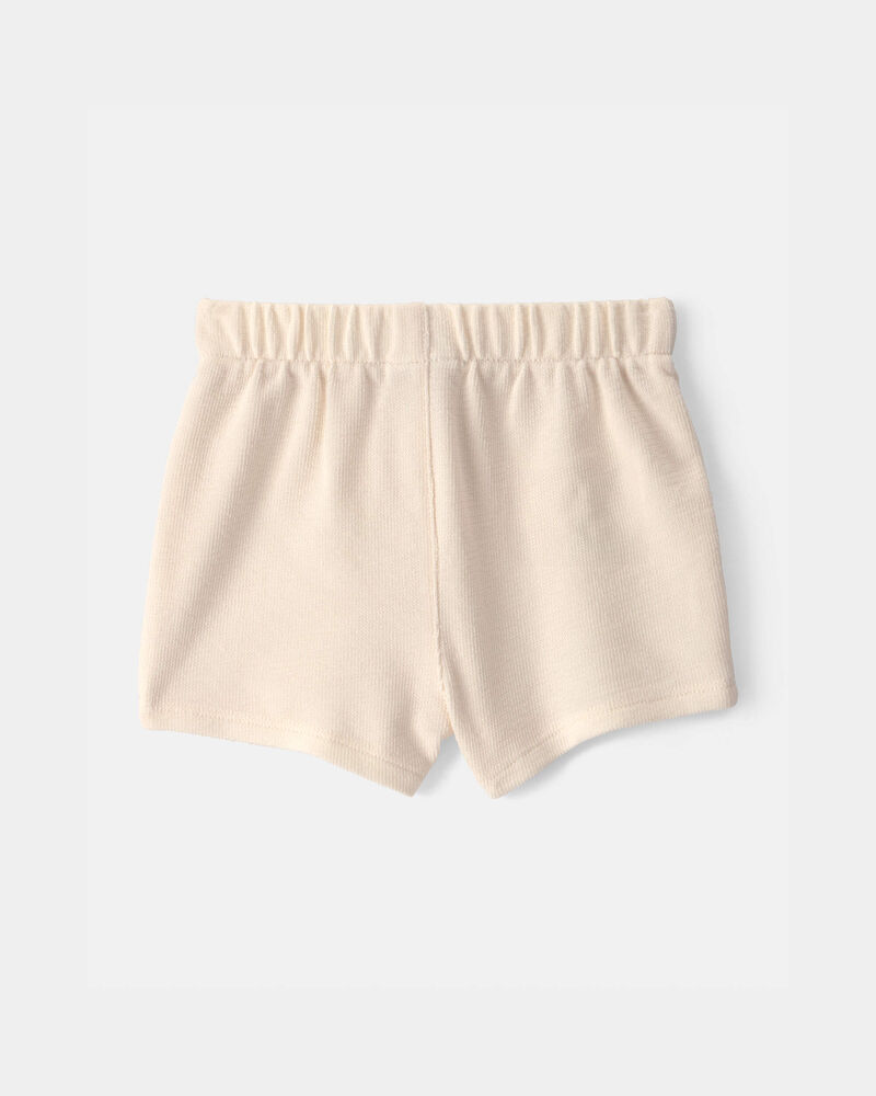 Baby Drawstring Shorts - Ivory, image 2 of 4 slides