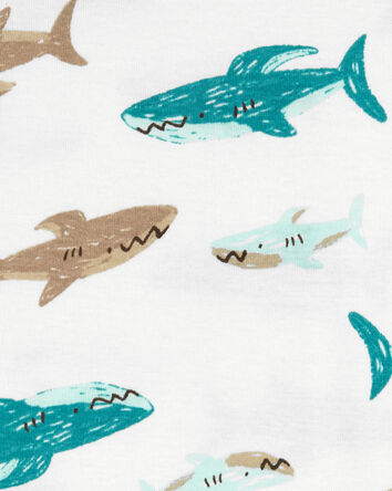 4-Piece Shark 100% Snug Fit Cotton Pyjamas, 