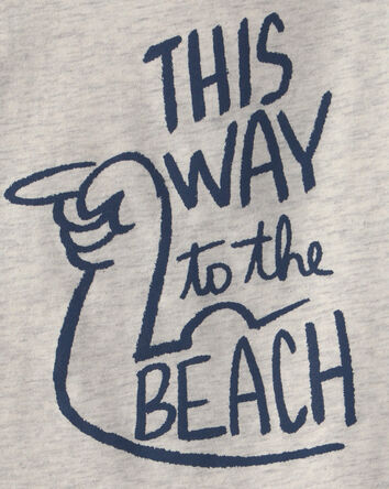 Toddler Boy 'This Way to the Beach' Graphic Tank - Grey, 