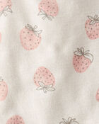 Baby Girl 2-Piece Strawberry-Print Set Made With Organic Cotton, image 4 of 5 slides