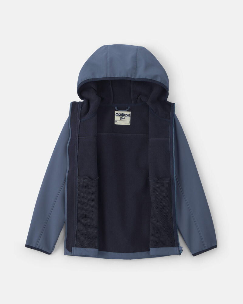Boys Quilted Mid Weight Jacket- Blue, image 2 of 4 slides