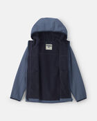 Boys Quilted Mid Weight Jacket- Blue, image 2 of 4 slides
