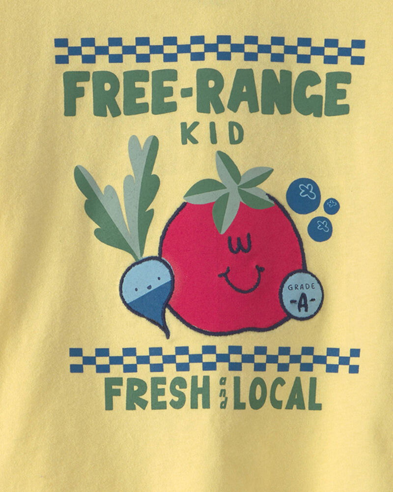 B&eacute;b&eacute; - T-shirt &agrave; imprim&eacute; de fruits du march&eacute; - Jaune, image 2 sur 2 diapositives