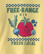 B&eacute;b&eacute; - T-shirt &agrave; imprim&eacute; de fruits du march&eacute; - Jaune, image 2 sur 2 diapositives