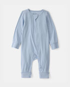 B&eacute;b&eacute; gar&ccedil;on - Grenouill&egrave;re PurelySoft &agrave; fermeture &agrave; glissi&egrave;re &agrave; deux sens - Bleu, image 1 sur 6 diapositives