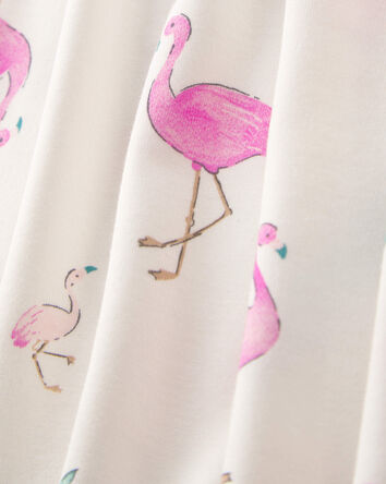 Baby Girl 2-Pack Flamingo PurelySoft Short-Sleeve Romper - Pink/Ivory, 