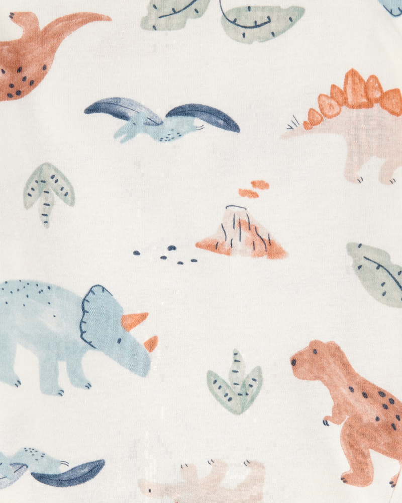 Bébé Emballage de 4 cache-couches à manches longues à motifs de dinosaures, image 4 sur 6 diapositives