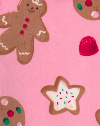 Baby Girl 2-Piece Christmas Gingerbread DreamPlush Snug Fit Pyjama Set - Pink, 