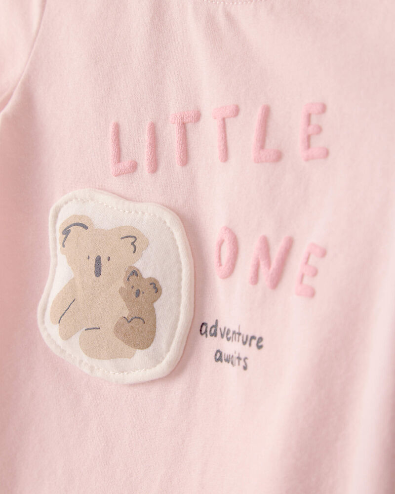 Baby Girl 'Little One' Koala Graphic Tee - Pink, image 2 of 4 slides