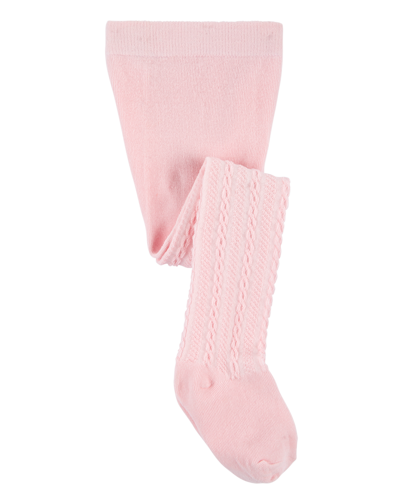 Pink Toddler Cable Knit Tights Carter s Oshkosh Canada