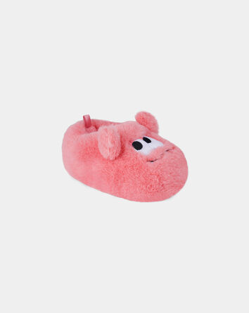 Girls Cozy Monster Slippers - Pink, 
