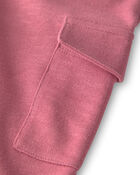 Toddler Girl Organic Cotton French Terry Cargo Pants, image 4 of 6 slides
