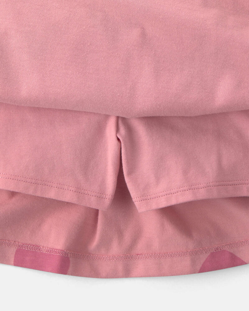 Girls Heart Cotton Skort - Pink, image 2 of 5 slides
