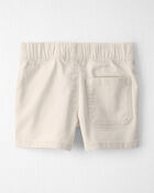Toddler Boy Organic Cotton Shorts in Cream, image 2 of 5 slides