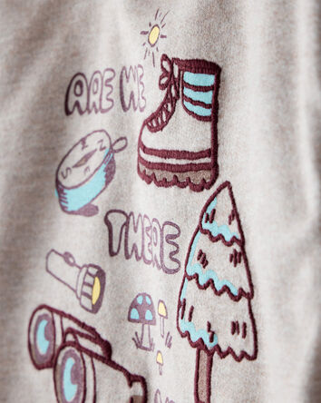 Baby Boy Camping Hoodie - Tan, 