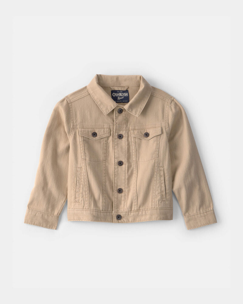 Toddler Twill Jacket - Tan, image 1 of 3 slides