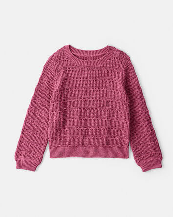 Toddler Girl Long-Sleeve Sweater - Pink, 