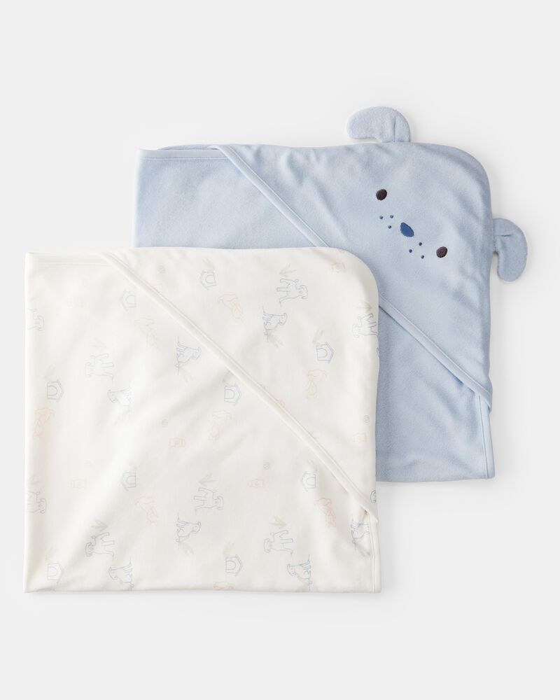 Baby Boy 2-Pack Hooded Towels, image 1 of 1 slides