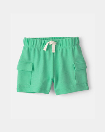Baby Boy 3-Piece Shark Top, Bodysuit & Short Set - Green/Ivory, 