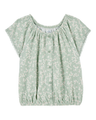 Kid Floral Short-Sleeve Fashion Top - Floral, image 1 of 3 slides