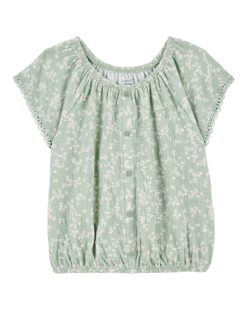 Kid Floral Short-Sleeve Fashion Top - Floral, 