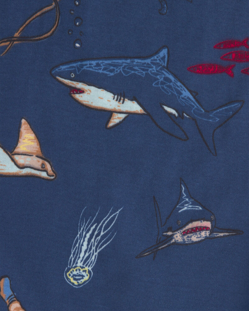 Gar&ccedil;ons - Ensemble pyjama ajust&eacute; 4 pi&egrave;ces en pur coton, bateau - Bleu, image 3 sur 3 diapositives