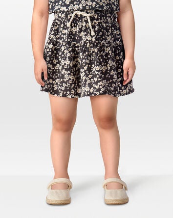 Toddler Floral Drawstring Skirt, 