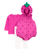 Baby 3-Piece Strawberry Halloween Costume, image 1 of 5 slides