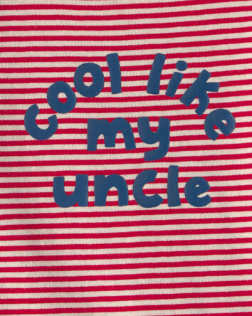 B&eacute;b&eacute; - Cache-couche &agrave; rayures &agrave; imprim&eacute; &laquo;Cool Like My Uncle&raquo; - Rouge, 