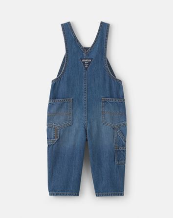Baby Logo Denim Overalls - Dark Wash, 