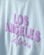 Girls 'Los Angeles' French Terry Top - Blue, image 2 of 4 slides
