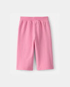 Baby Girl French Terry Wide-Leg Active Pants - Pink, image 2 of 4 slides