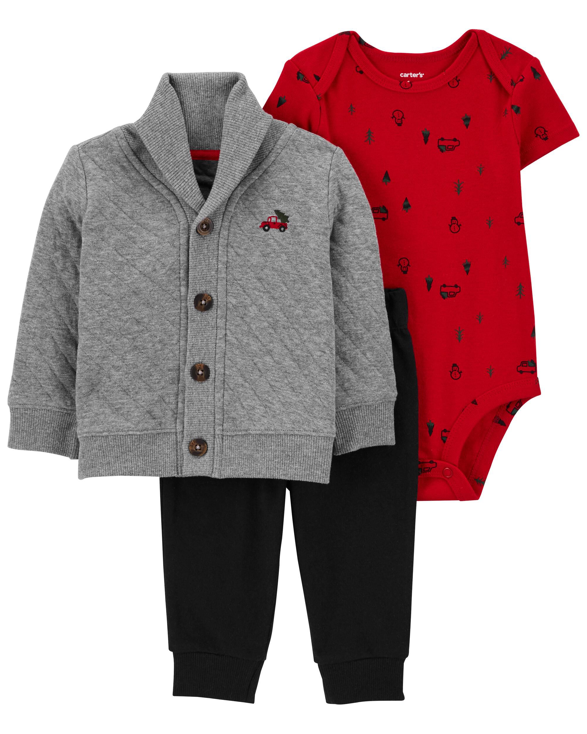 3 Piece Doubleknit Little Cardigan Set