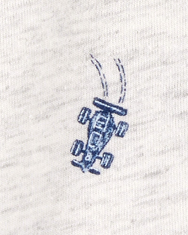 Baby Race Car Print Woven Short-Sleeve Tee, image 2 of 3 slides