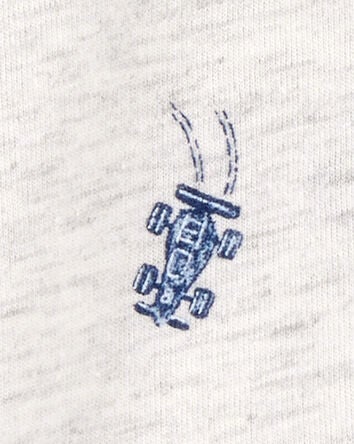 Baby Race Car Print Woven Short-Sleeve Tee, 