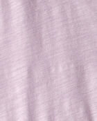 Girls Peplum Short-Sleeve Top - Purple, image 2 of 3 slides