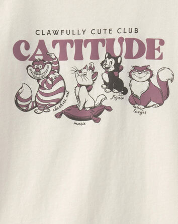 Filles - T-shirt &agrave; imprim&eacute; de chats Disney&copy; - Cr&egrave;me, 