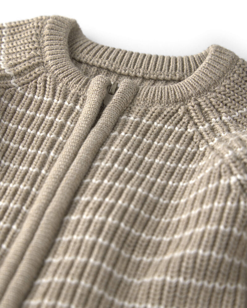 Baby Organic Cotton Sweater Knit Jumpsuit, image 2 of 4 slides